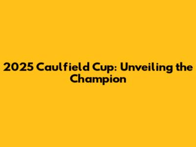 2025 Caulfield Cup: Unveiling the Champion