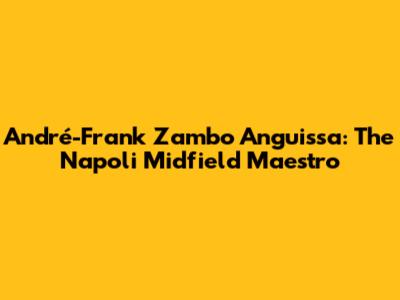 André-Frank Zambo Anguissa: The Napoli Midfield Maestro