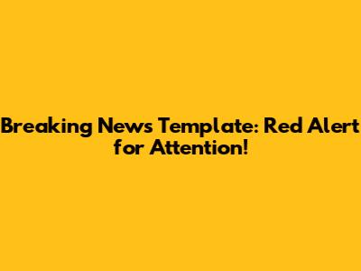 Breaking News Template: Red Alert for Attention!