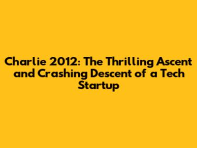 Charlie 2012: The Thrilling Ascent and Crashing Descent of a Tech Startup