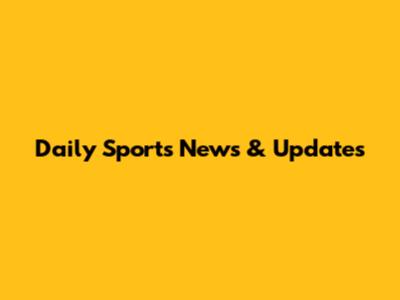 Daily Sports News & Updates