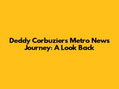 Deddy Corbuzier's Metro News Journey: A Look Back
