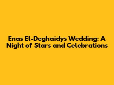 Enas El-Deghaidy's Wedding: A Night of Stars and Celebrations