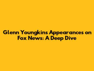 Glenn Youngkin's Appearances on Fox News: A Deep Dive