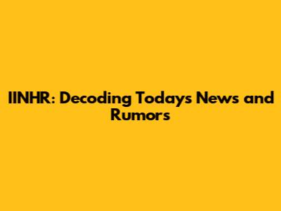 IINHR: Decoding Today's News and Rumors