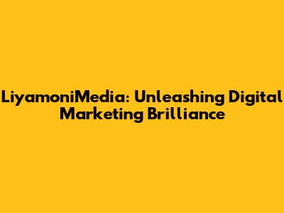 LiyamoniMedia: Unleashing Digital Marketing Brilliance