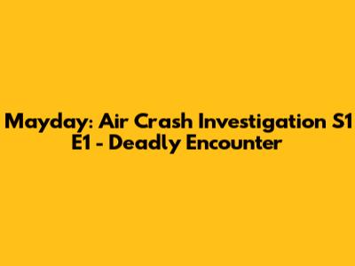 Mayday: Air Crash Investigation S1 E1 - Deadly Encounter