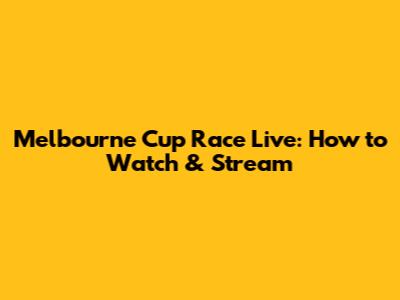 Melbourne Cup Race Live: How to Watch & Stream