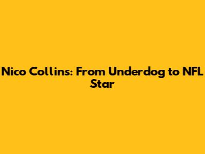 Nico Collins: From Underdog to NFL Star