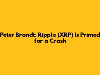 Peter Brandt: Ripple (XRP) Is Primed for a Crash