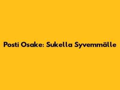 Posti Osake: Sukella Syvemmälle
