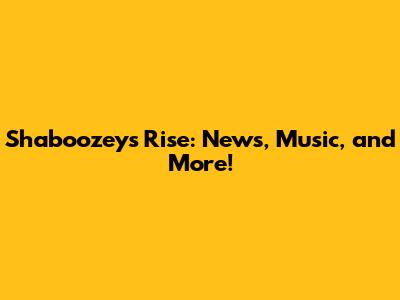 Shaboozey's Rise: News, Music, and More!