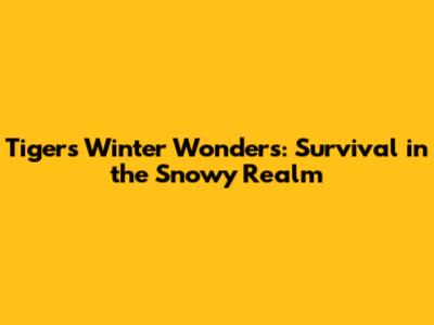 Tiger's Winter Wonders: Survival in the Snowy Realm