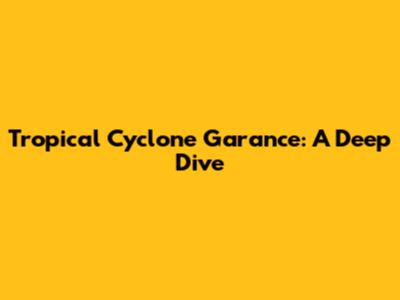 Tropical Cyclone Garance: A Deep Dive