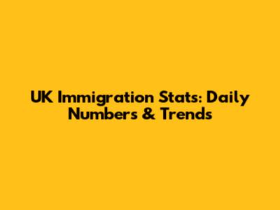 UK Immigration Stats: Daily Numbers & Trends