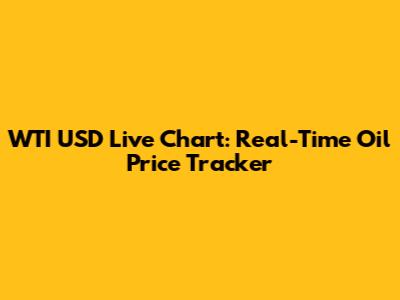 WTI USD Live Chart: Real-Time Oil Price Tracker