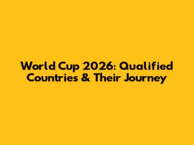 World Cup 2026: Qualified Countries & Their Journey