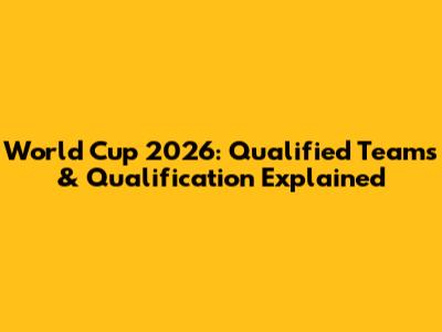 World Cup 2026: Qualified Teams & Qualification Explained